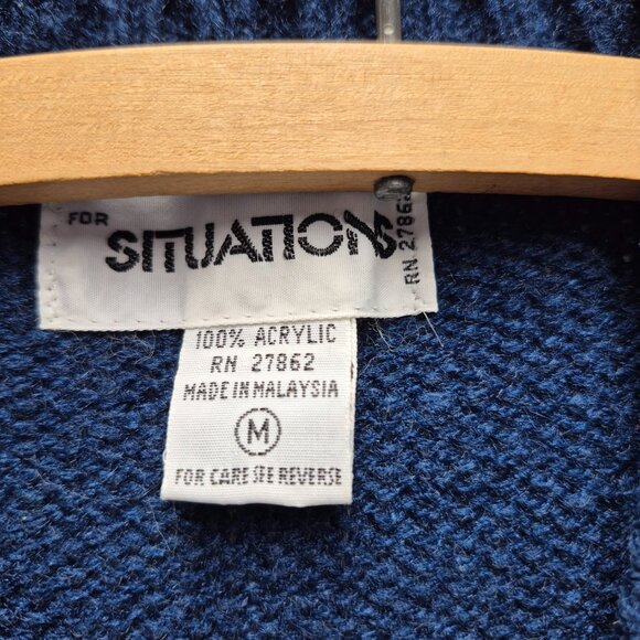Situations Sweater Vest Navy Blue Medium - Picture 2 of 5